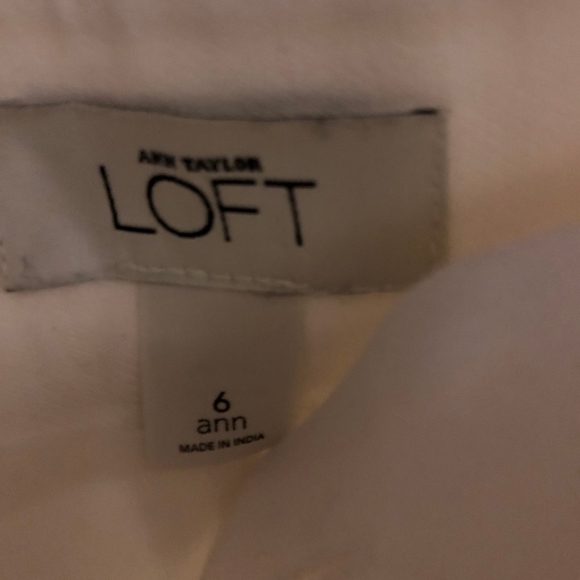 LOFT SIZE 6 WHITE DRESS PANTS - Picture 1 of 7